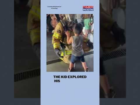 Visually Impaired Boy Feels Firefighter's Equipment And Gear For The First Time | #shorts #viral