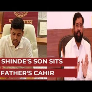 Maharashtra CM Eknath Shinde's Son Shrikant Spotted Sitting On CM Chair | Maharashtra News