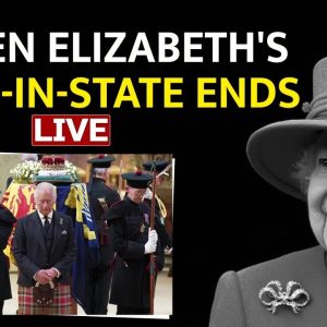 Queen Elizabeth's Lying-In-State Ends | Service For The Reception Of The Coffin At Westminster Hall