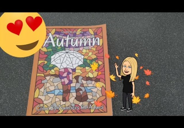 présentation du livre Autumn,color by numbers for adults Sunlife Drawing #coloringbook #coloriage