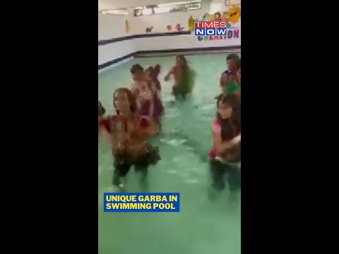 Group Performs Garba In Swimming Pool In Rajasthan’s Udaipur #shorts #garba #pool