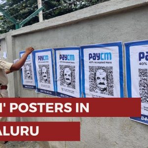 'PayCM - 40% Accepted Here' Posters With CM Bommai's Face Surface In Bengaluru Over Corruption