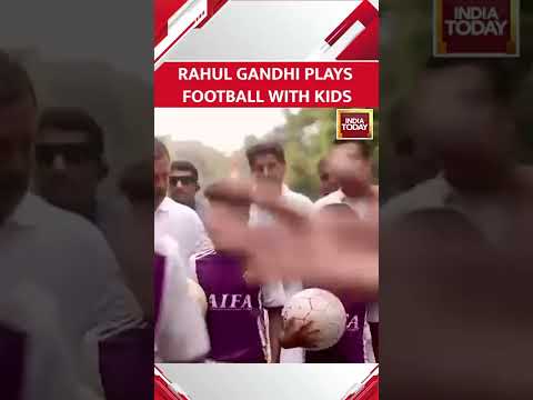 As The Game Goes On In Rajasthan, Rahul Gandhi Plays Ball With Kerala Kids#shorts  #viralshorts