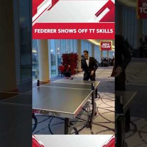 😲😲Roger Federer Viral Video: Federer Shows Off His Table Tennis Skills  #shorts