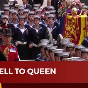 Queen Elizabeth's Coffin Starts Journey To Final Resting Place; King Charles III Leads Royal Family
