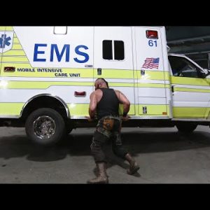 Braun Strowman flips an ambulance with Roman Reigns inside: Raw, April 10, 2017
