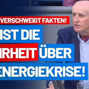 Albrecht Glaser stellt die Lügen der Ampel über die Energiekrise richtig! AfD-Fraktion im Bundestag